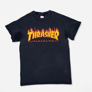Classic Thrashed Magazine Flame Logo Tee SIZE SMALL